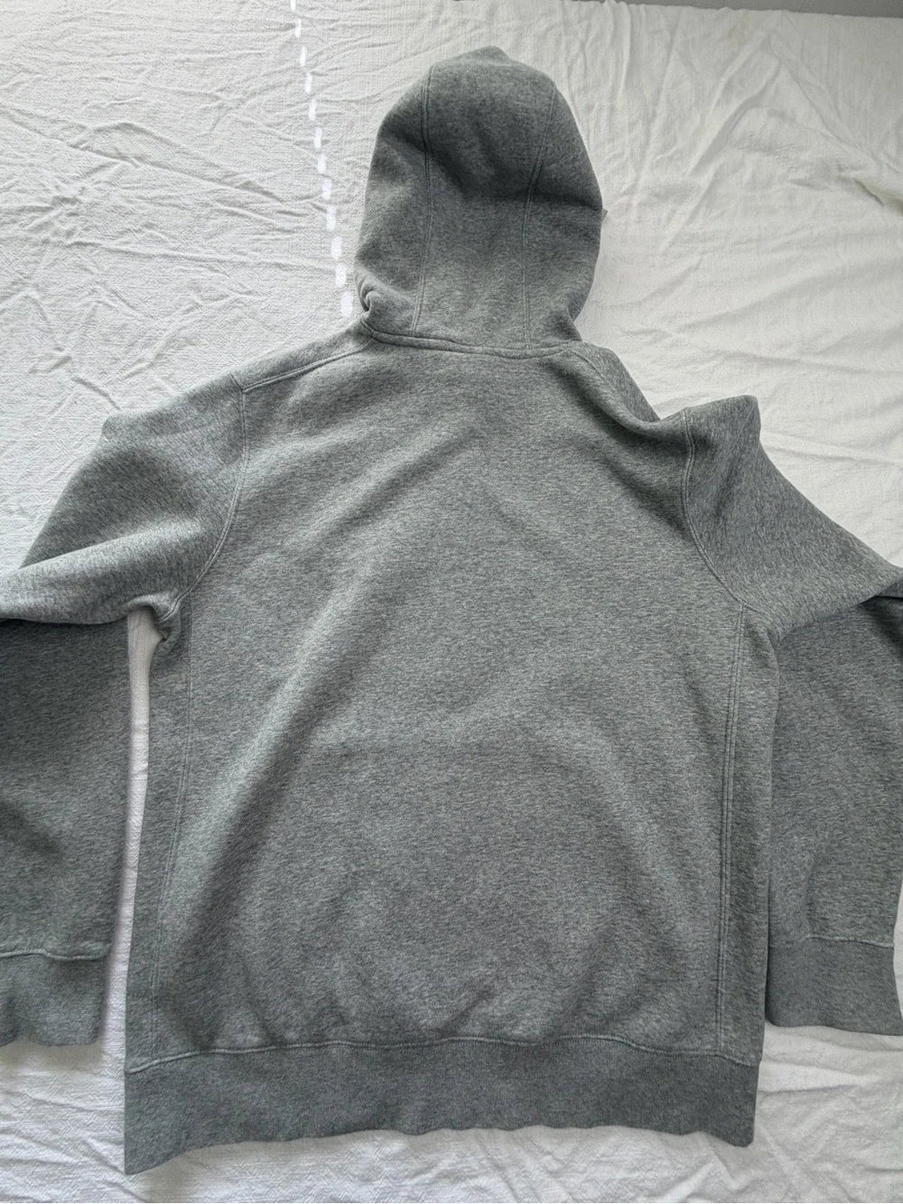 Nike Gray Hoodie with Red & Gold Crest Logo